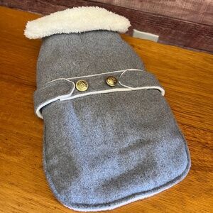 Harry Barker Gray & Cream Pet Coat / Hoodie (Size Small)